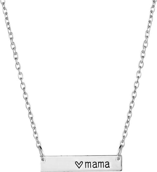 mama ketting bar, zilver