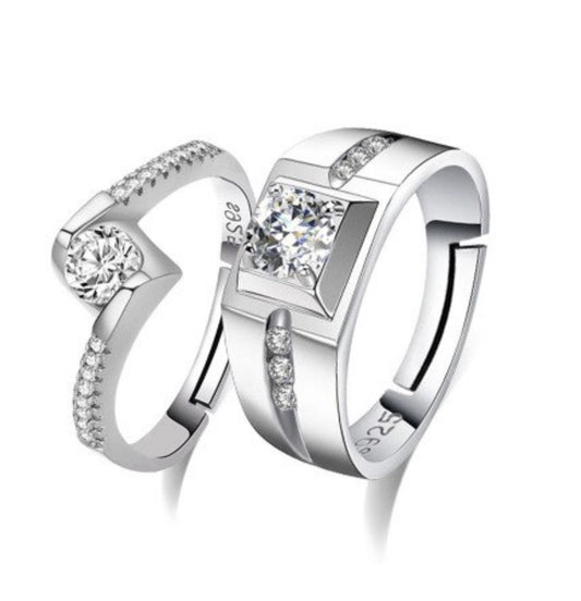 Ringen set dames en heren zilver