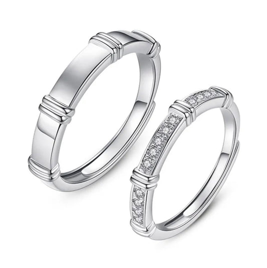 Ringen set dames en heren zilver