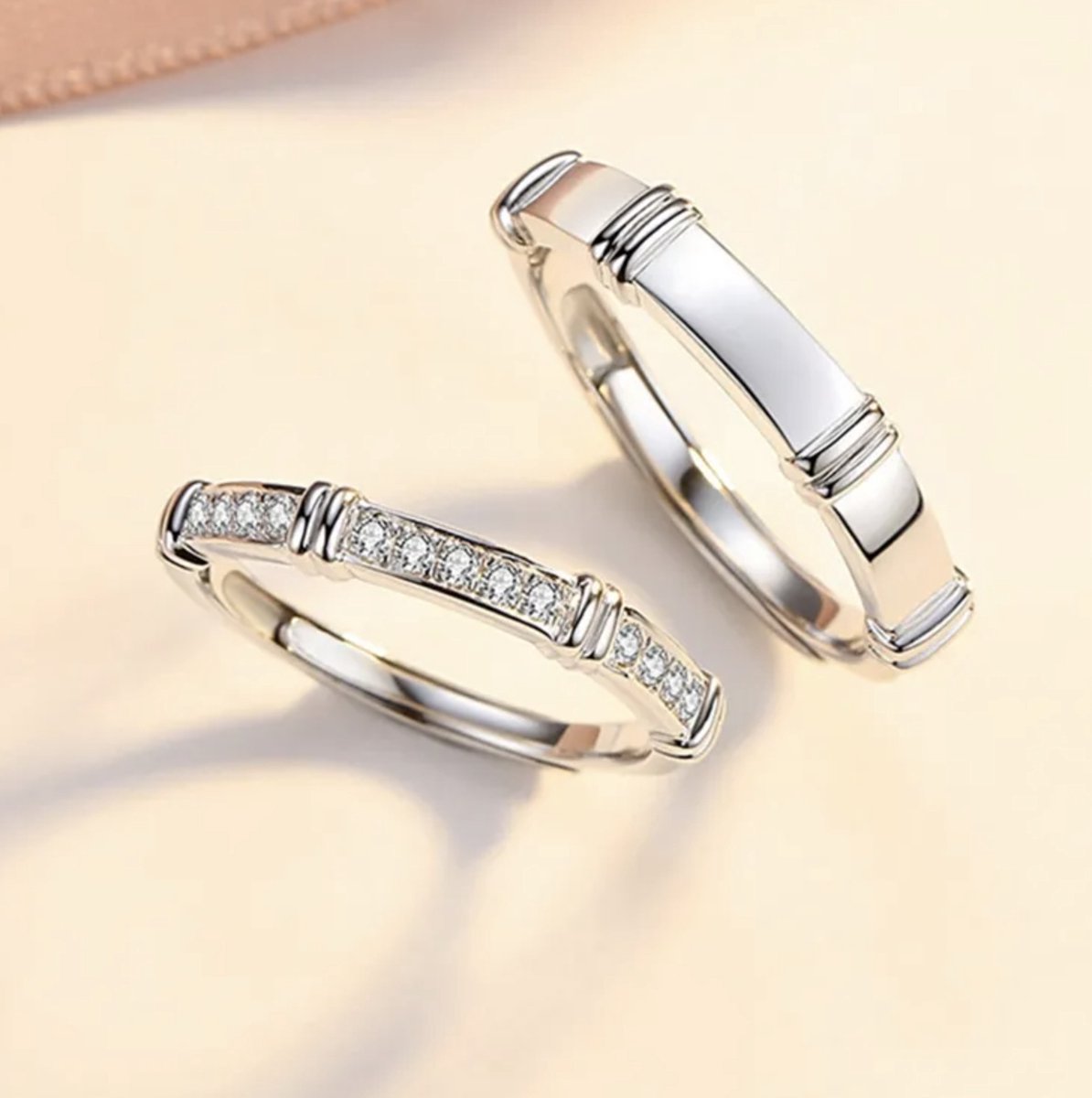 Ringen set dames en heren zilver