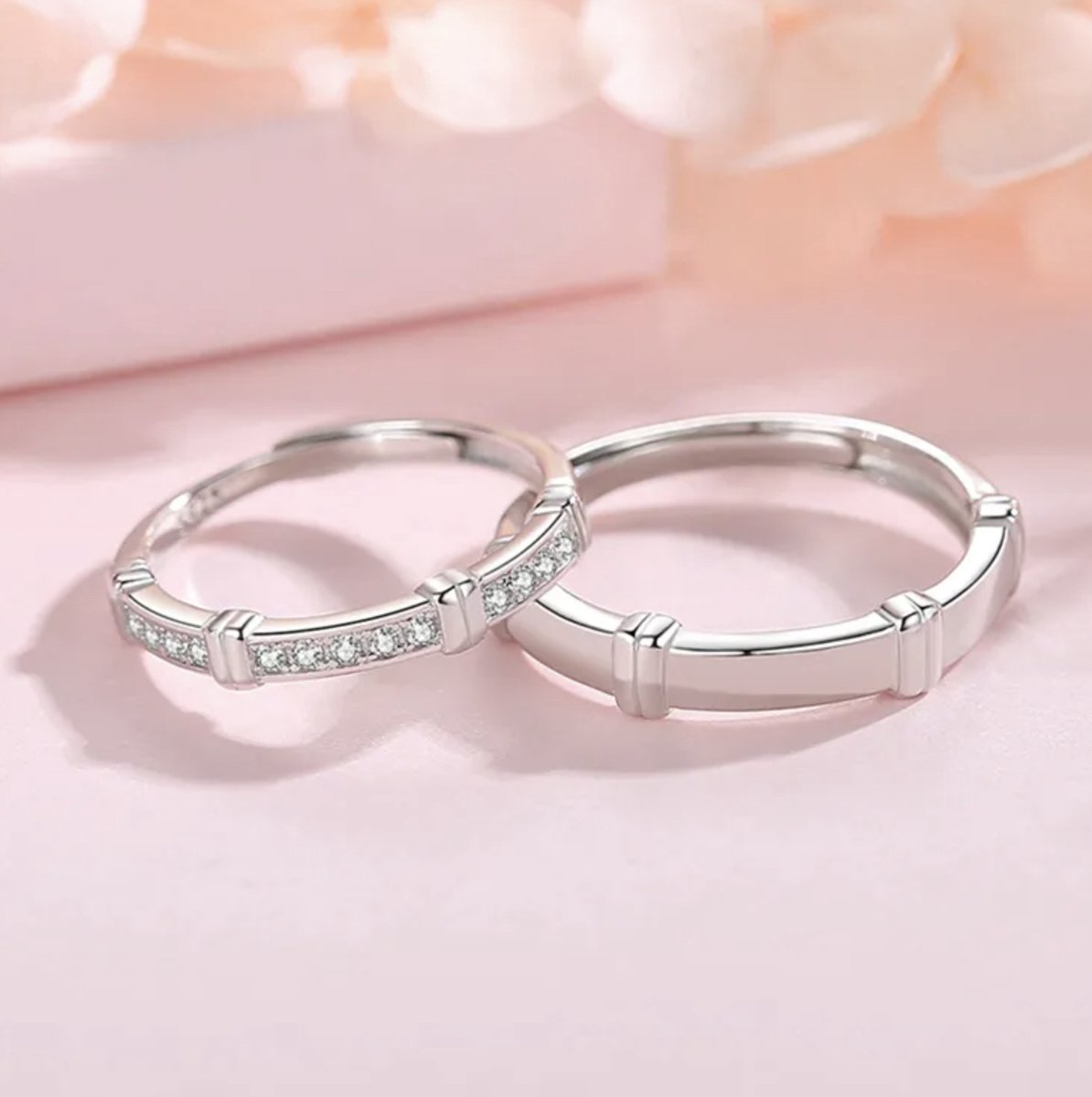 Ringen set dames en heren zilver