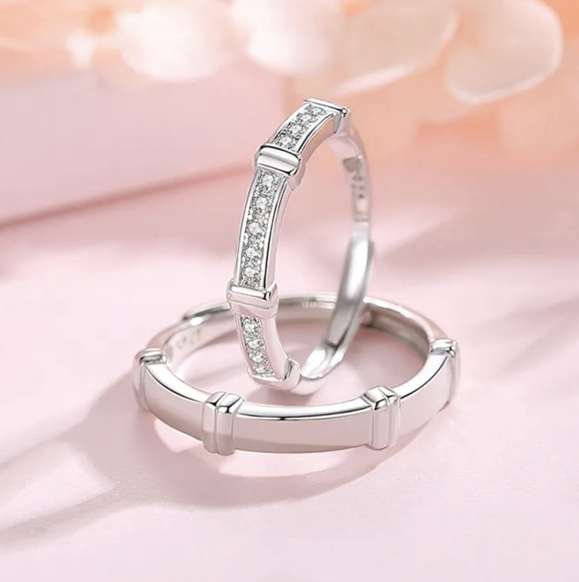 Ringen set dames en heren zilver