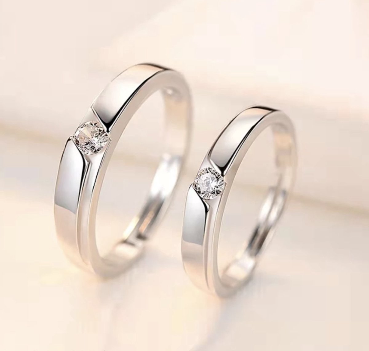Ringen set dames en heren zilver