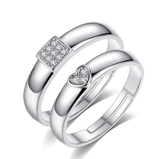 Ringen set dames en heren zilver