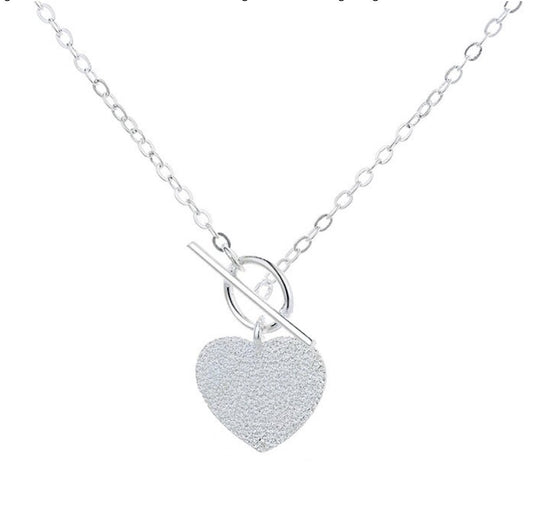 ketting met hartje, zilver