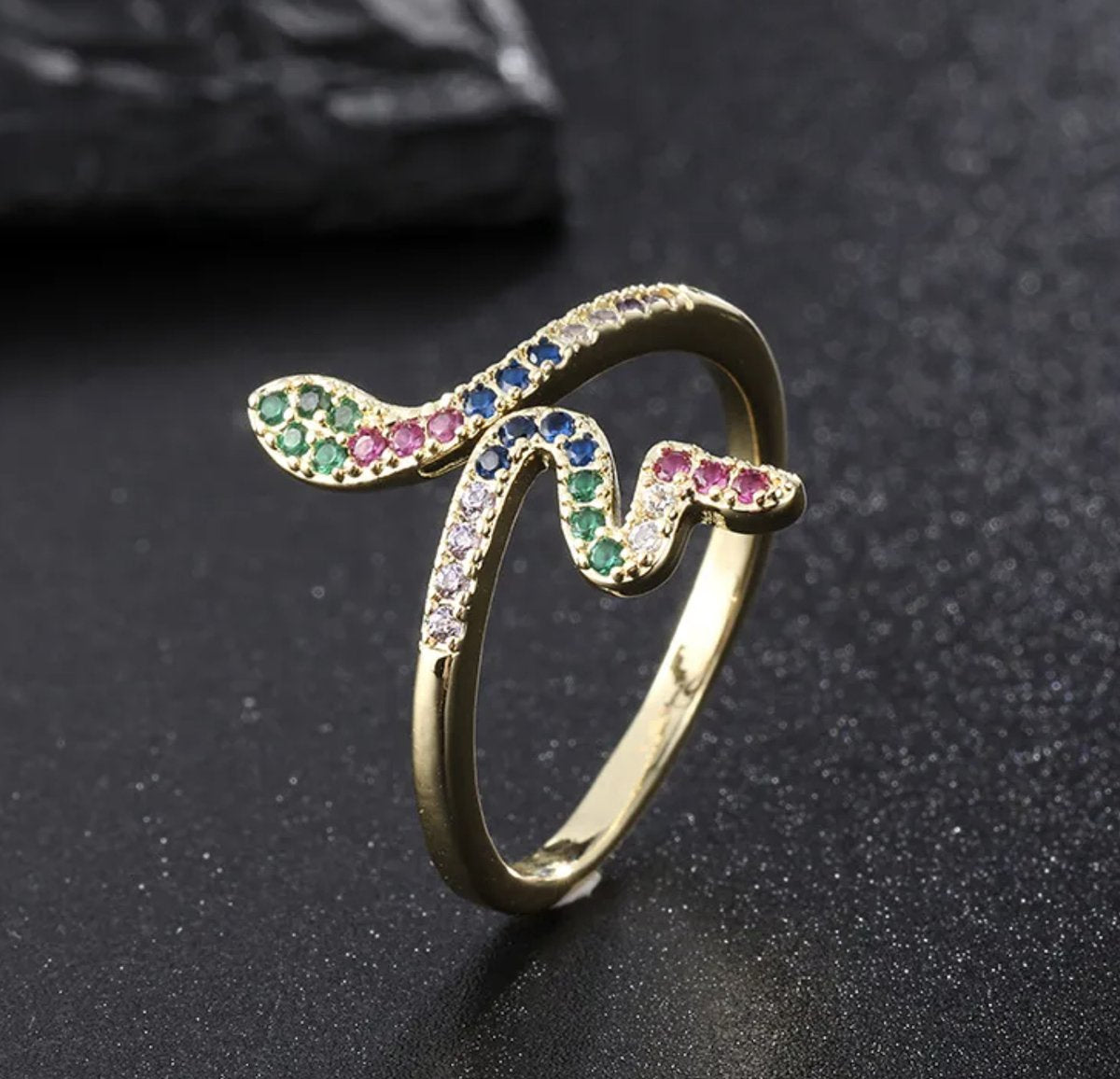 statement ring slang, goud