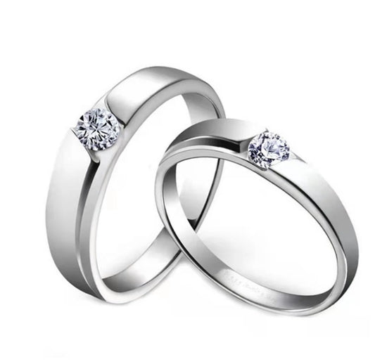 Ringen set dames en heren zilver