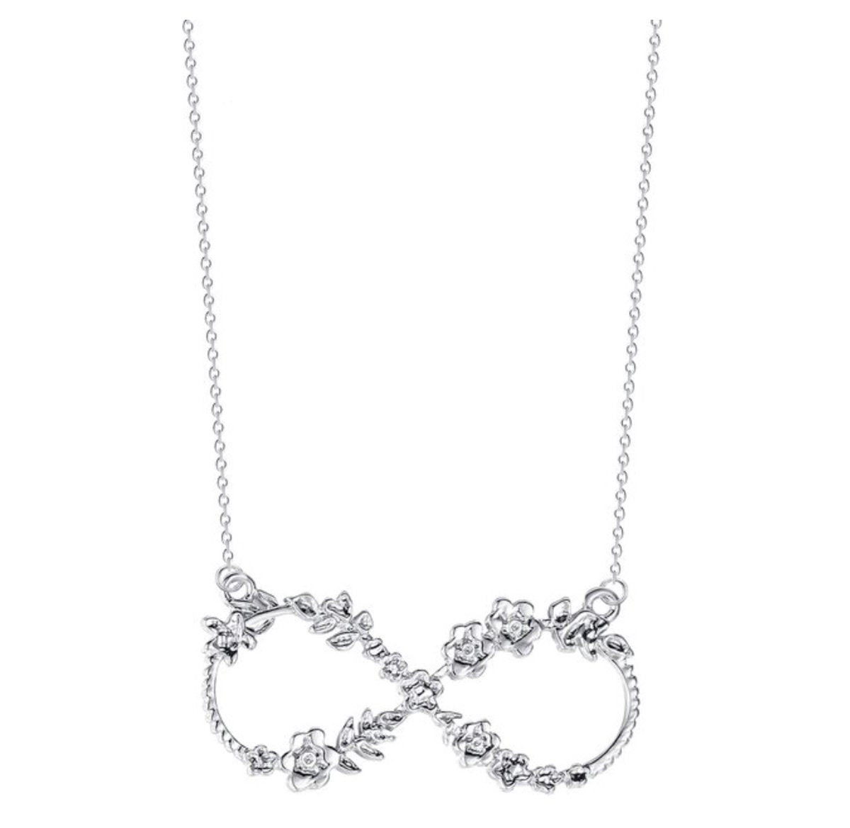infinity ketting, zilver