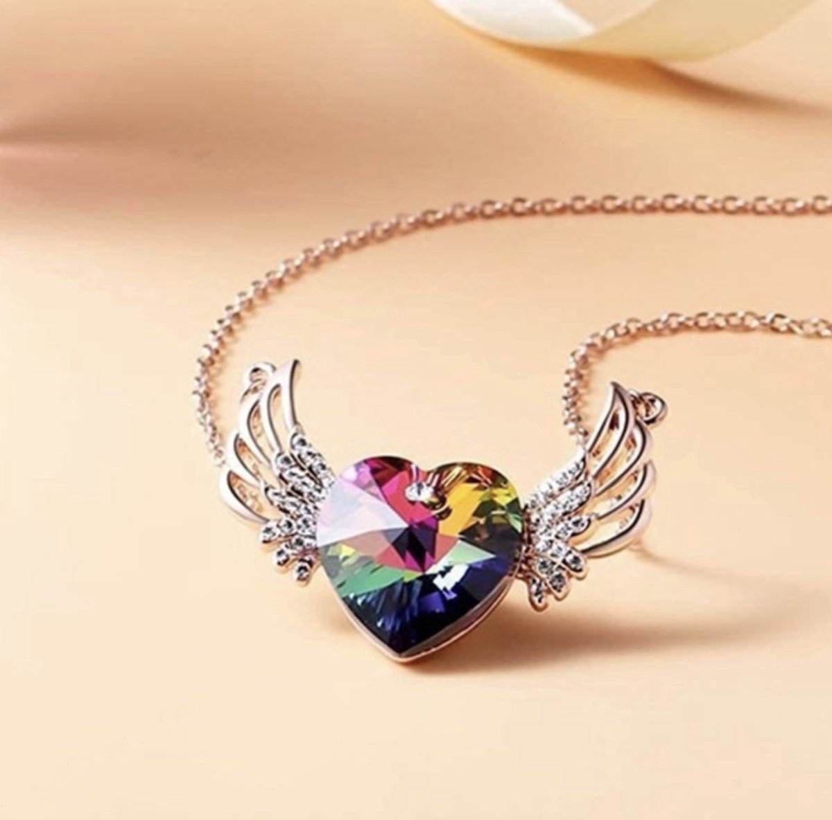 ketting met engel vleugels multi kleur