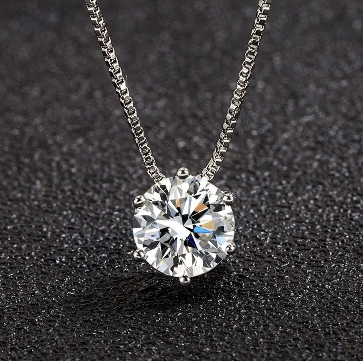 dames ketting met zirkonia, zilver
