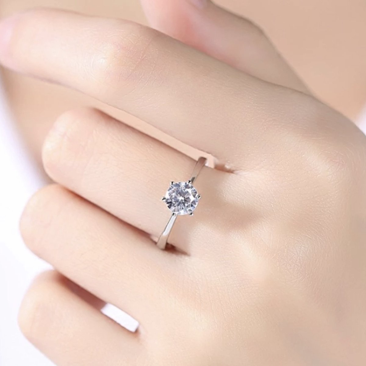 Zilveren ring dames en heren set zilver 925 verstelbare ringen