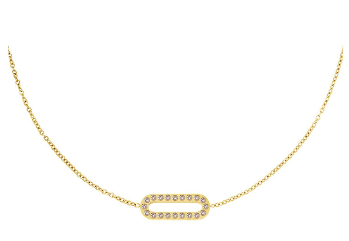 Bar necklace- goudkleurige dames ketting - Liefs Jade