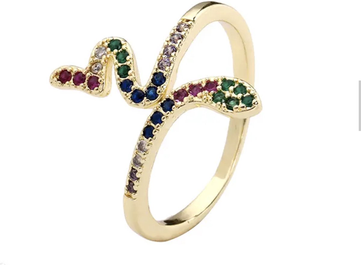 statement ring slang, goud