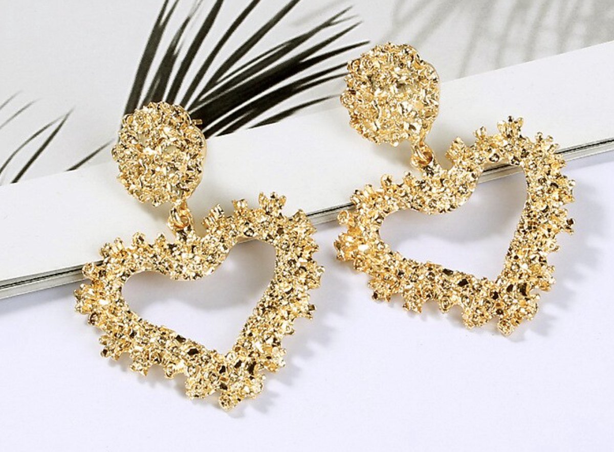 goud hartjes hanger