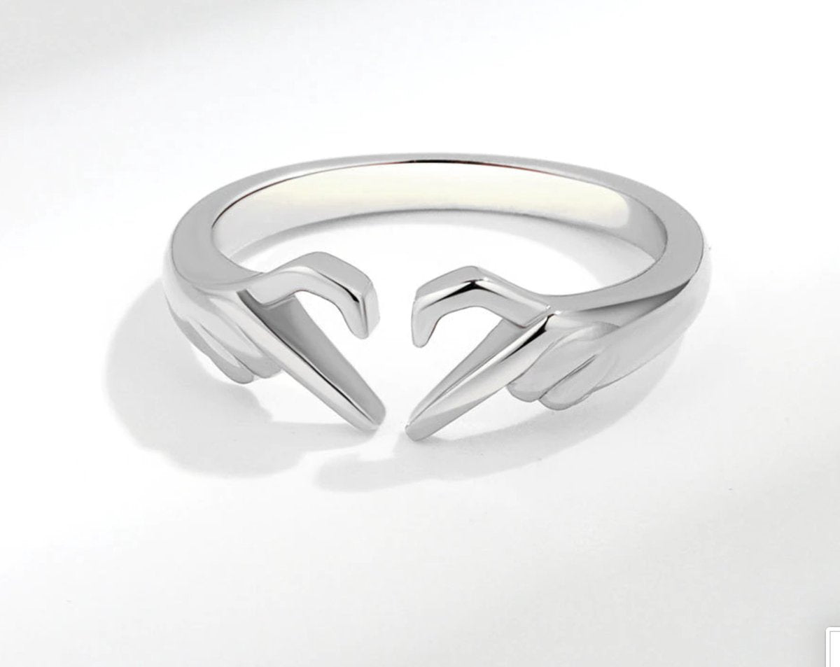 Open dames ring zilver