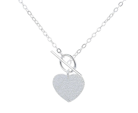 Heart necklace - zilveren dames ketting met hart hanger - Liefs Jade