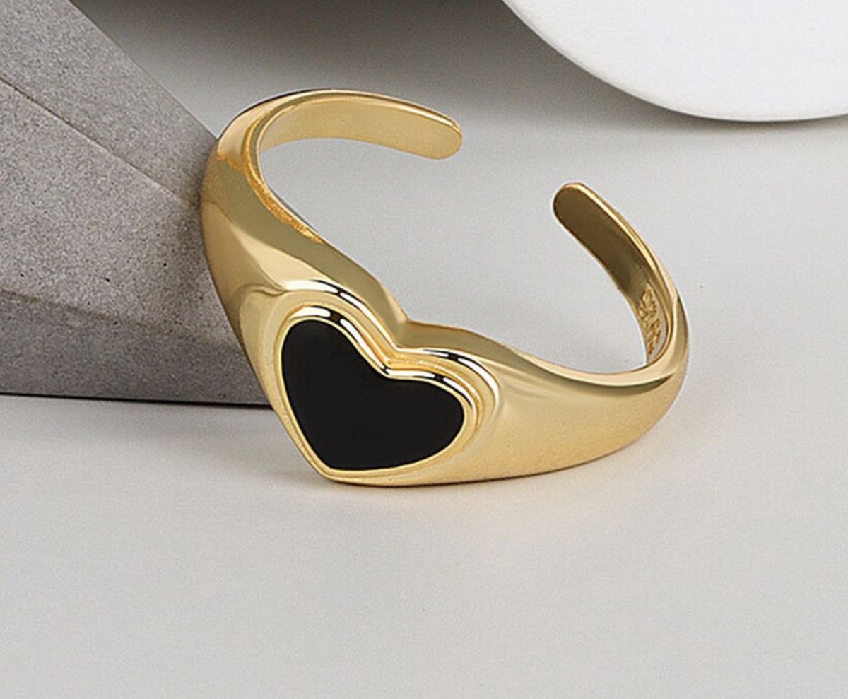 ring met hartje goud