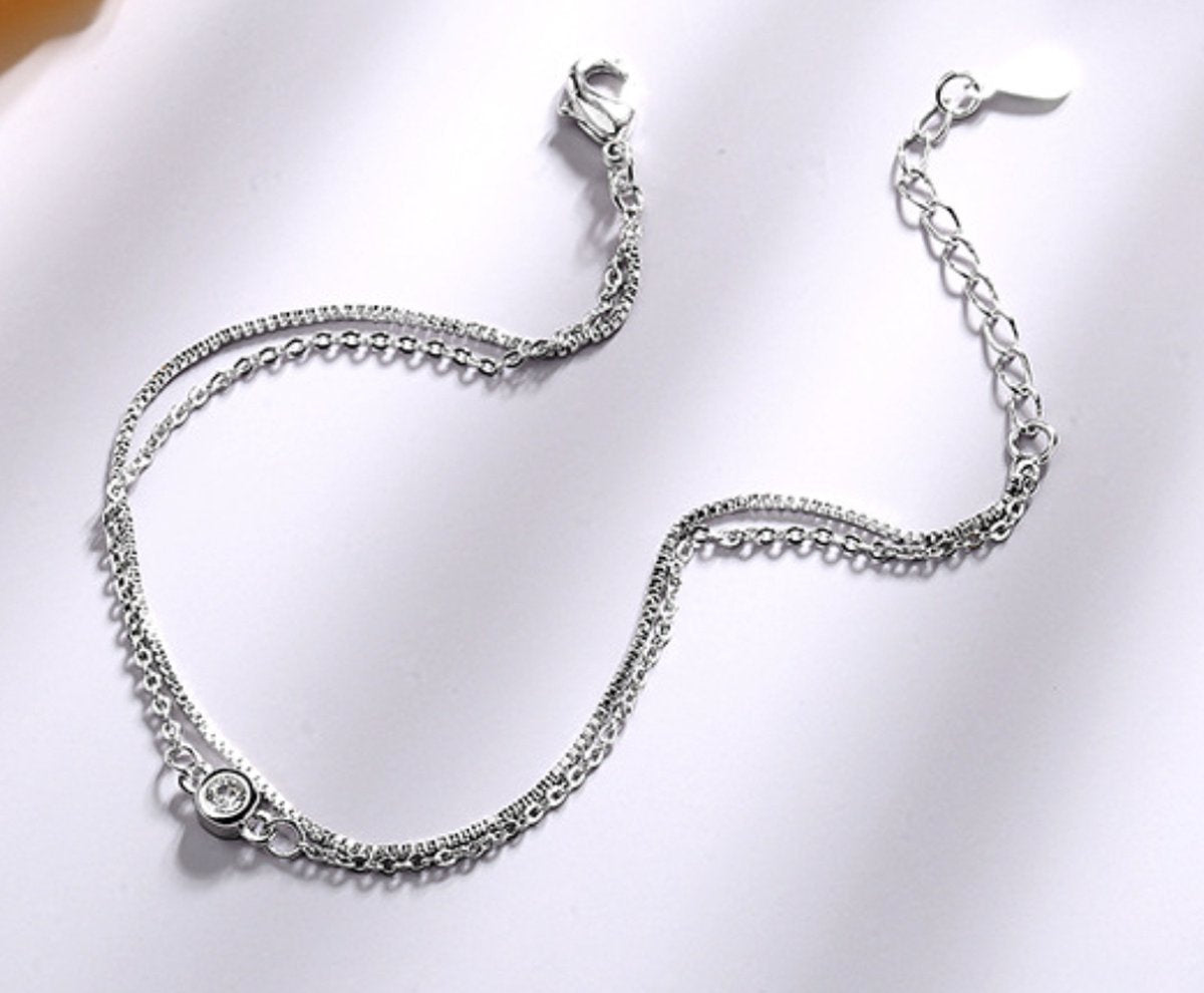 Zilveren armband met zirkonia