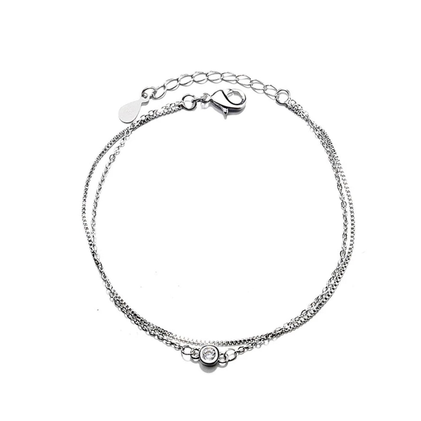 Zilveren armband met zirkonia