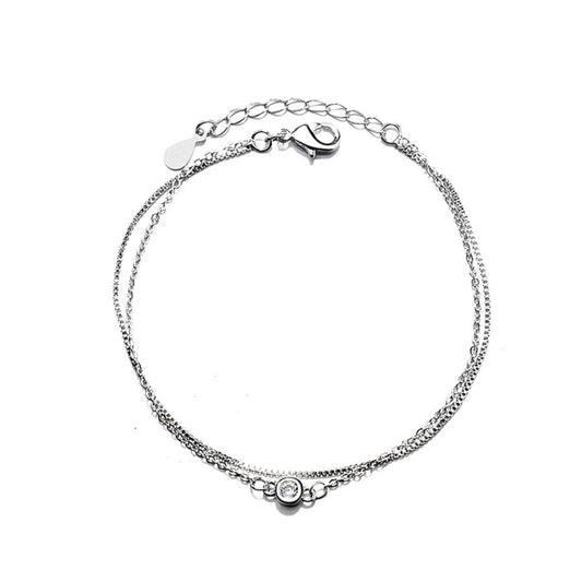 Zilveren armband met zirkonia
