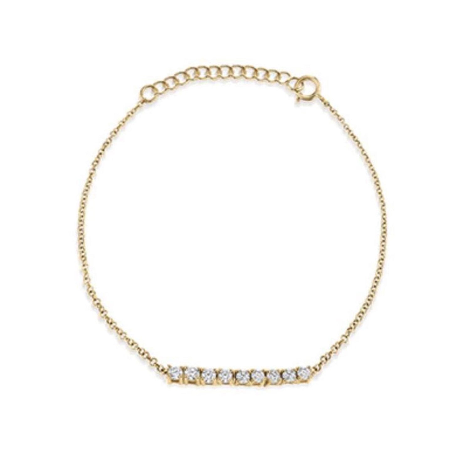 Goud plated armband met ingelegde steentjes