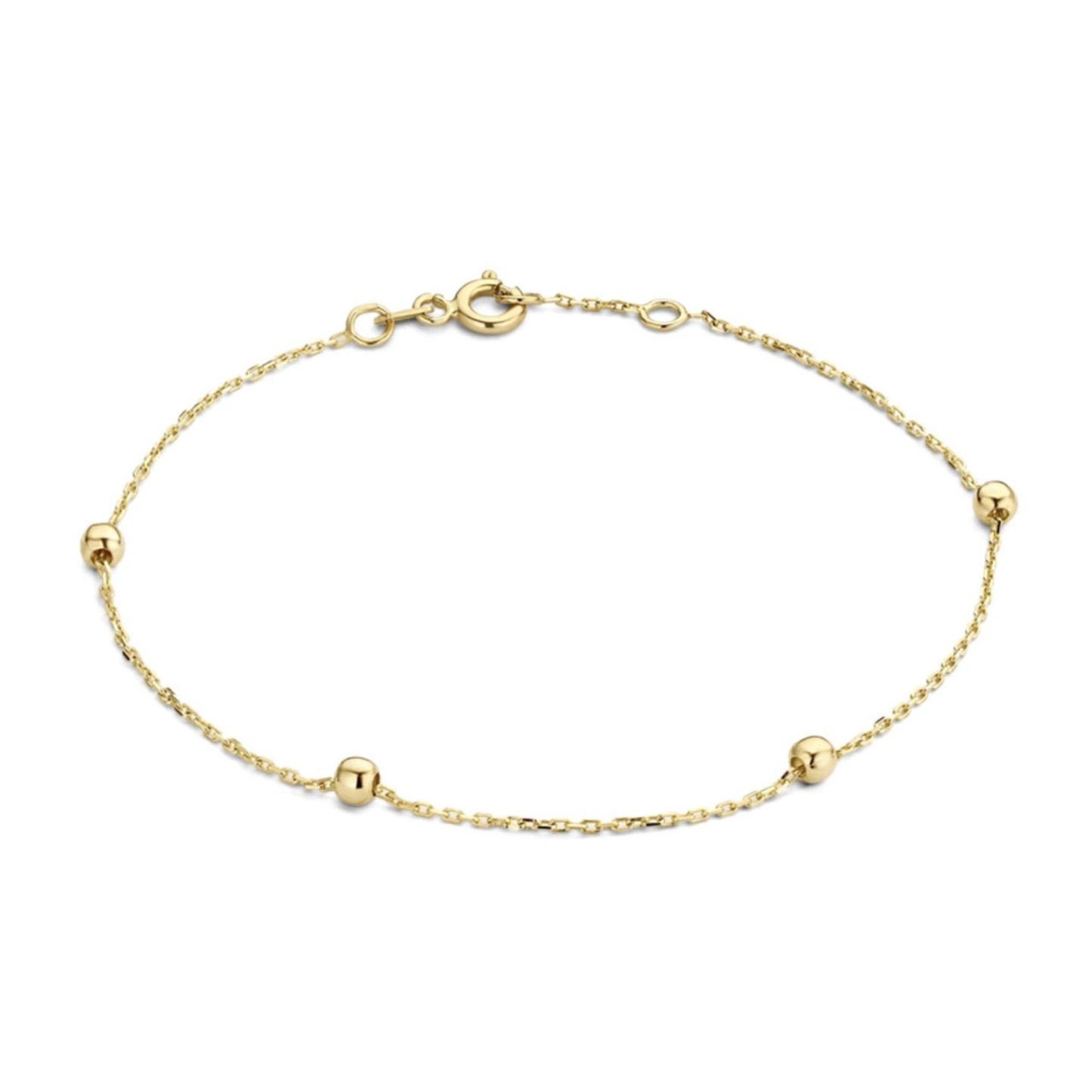 The goldie - dames armband met gouden bolletjes