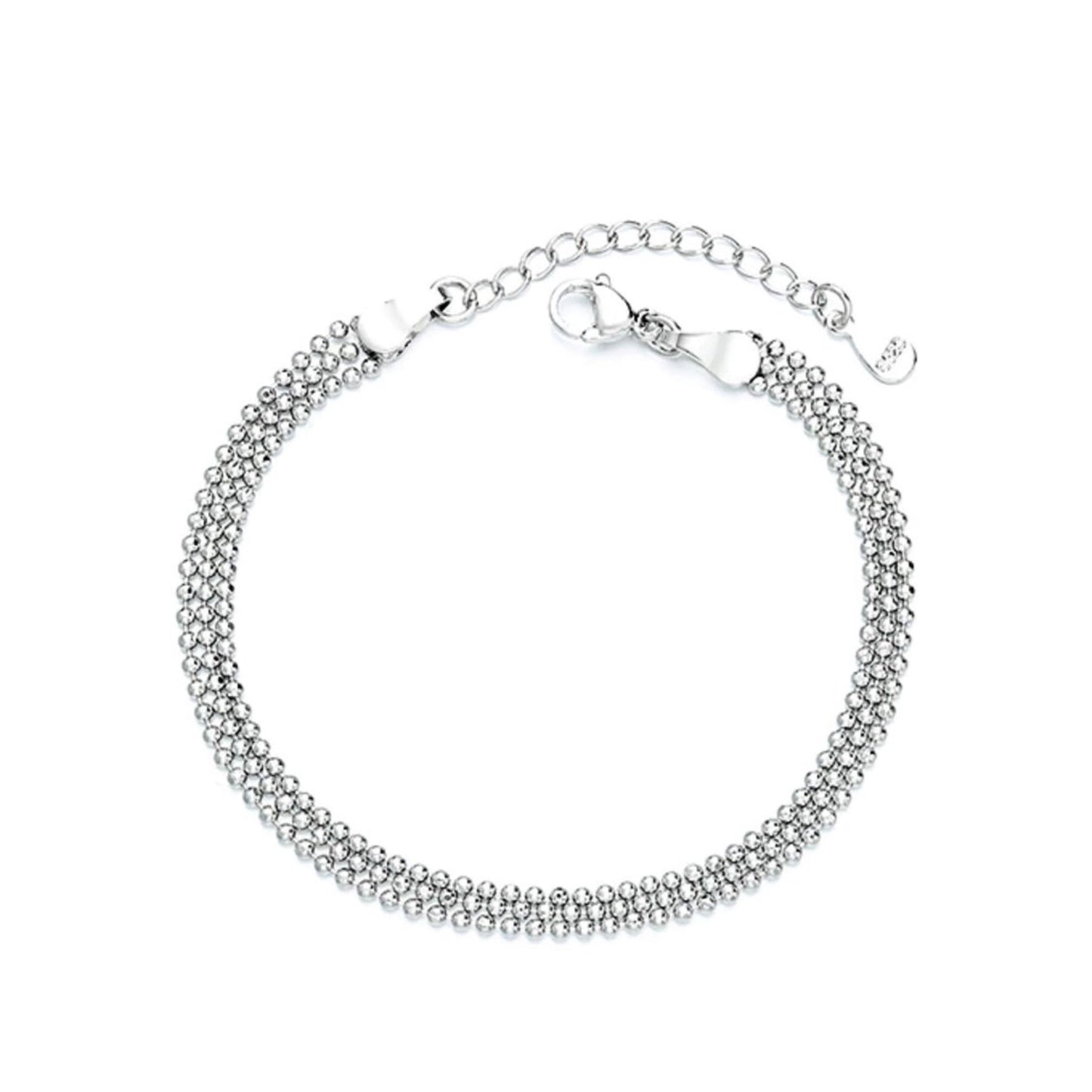 dubbele armband, zilver