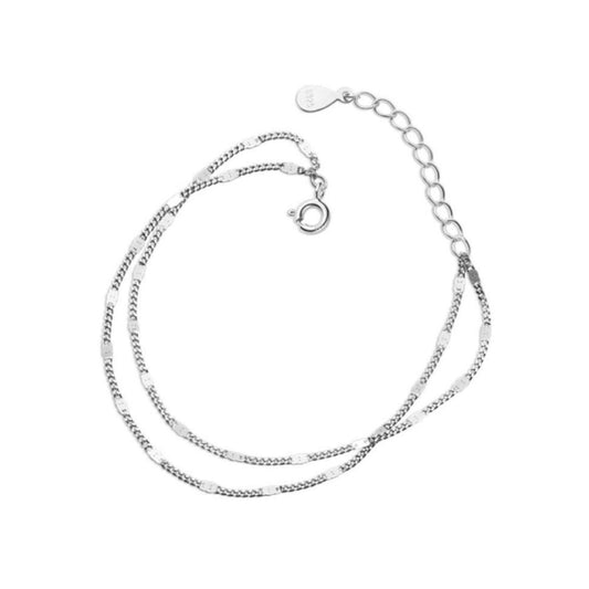 The double bracelet - dames armband 925 zilver - Liefs Jade